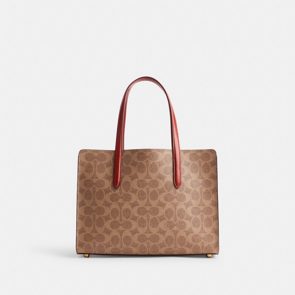 Coach Carter Carryall Bag 28 In Signature Canvas Signature Coated Canvas/Brass/Tan/Rust | 860-VFBPWK