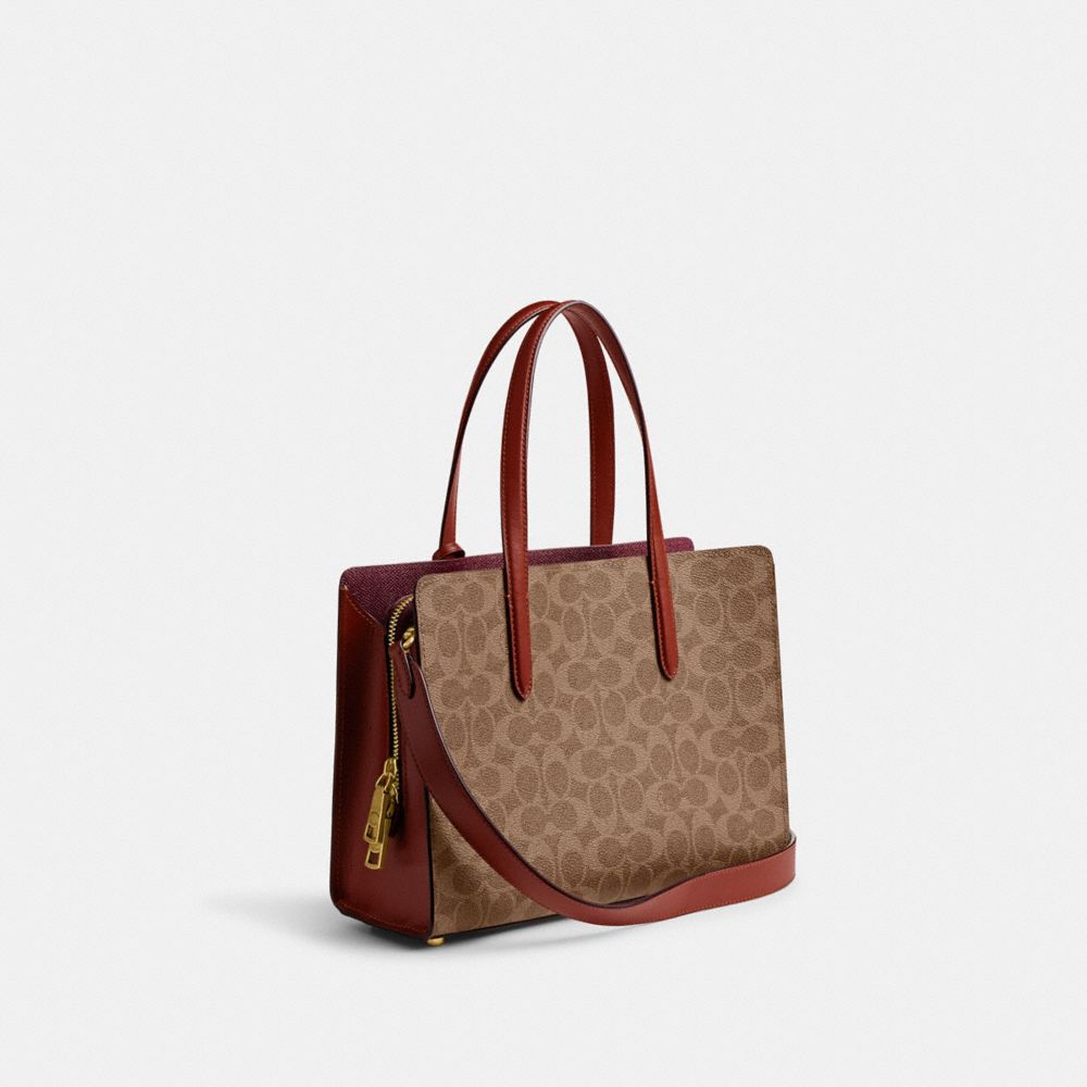 Coach Carter Carryall Bag 28 In Signature Canvas Signature Coated Canvas/Brass/Tan/Rust | 860-VFBPWK