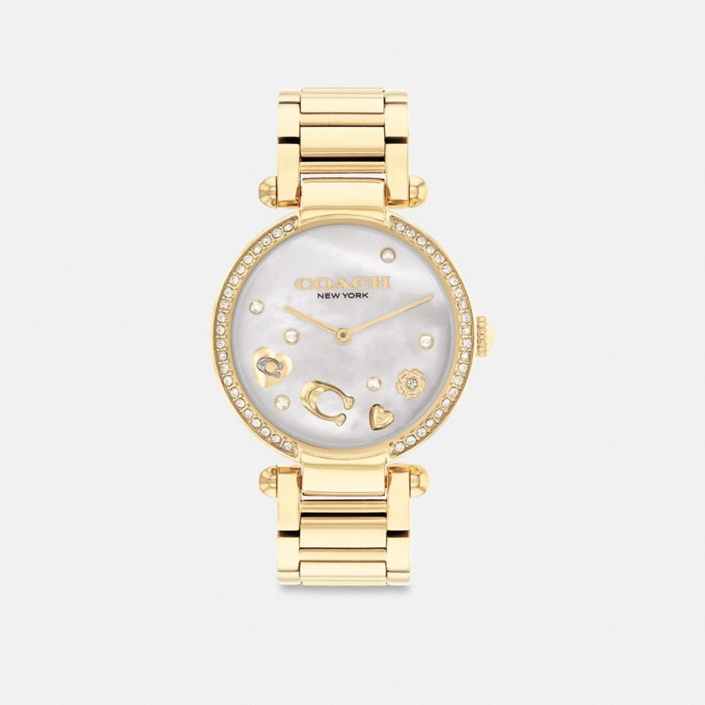 Coach Cary Watch 34 Mm Gold | 206-JPSGTZ