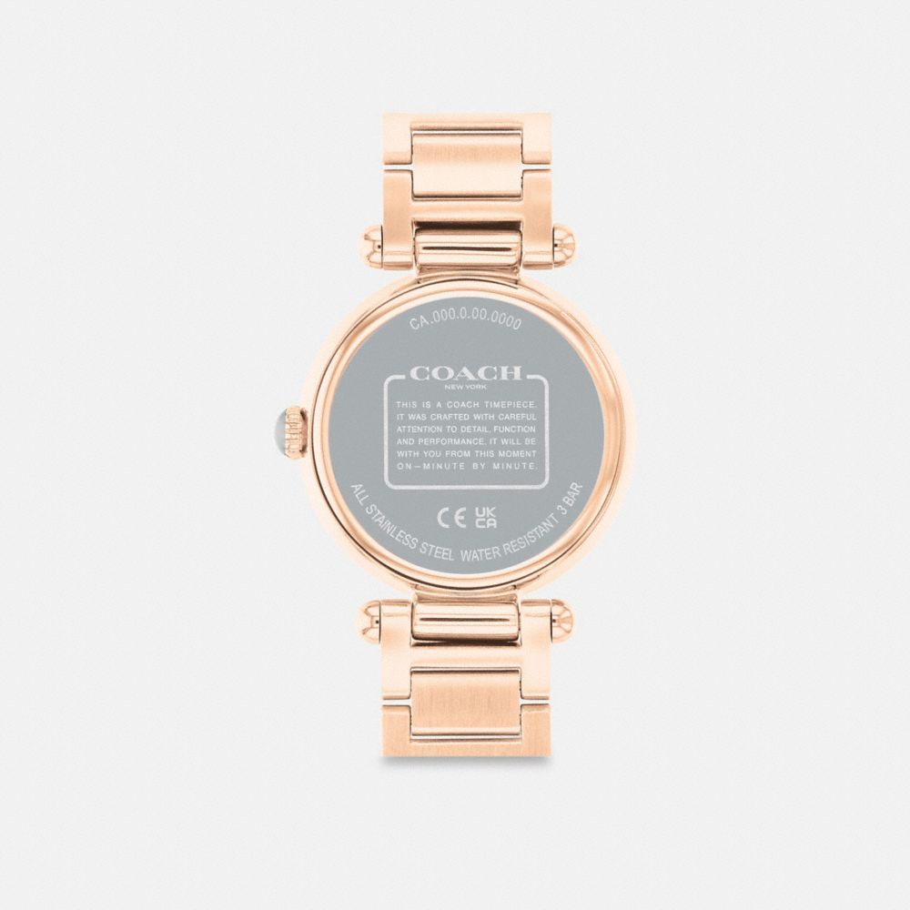 Coach Cary Watch 34 Mm Rose Gold/Light Blue | 063-JOHUEN