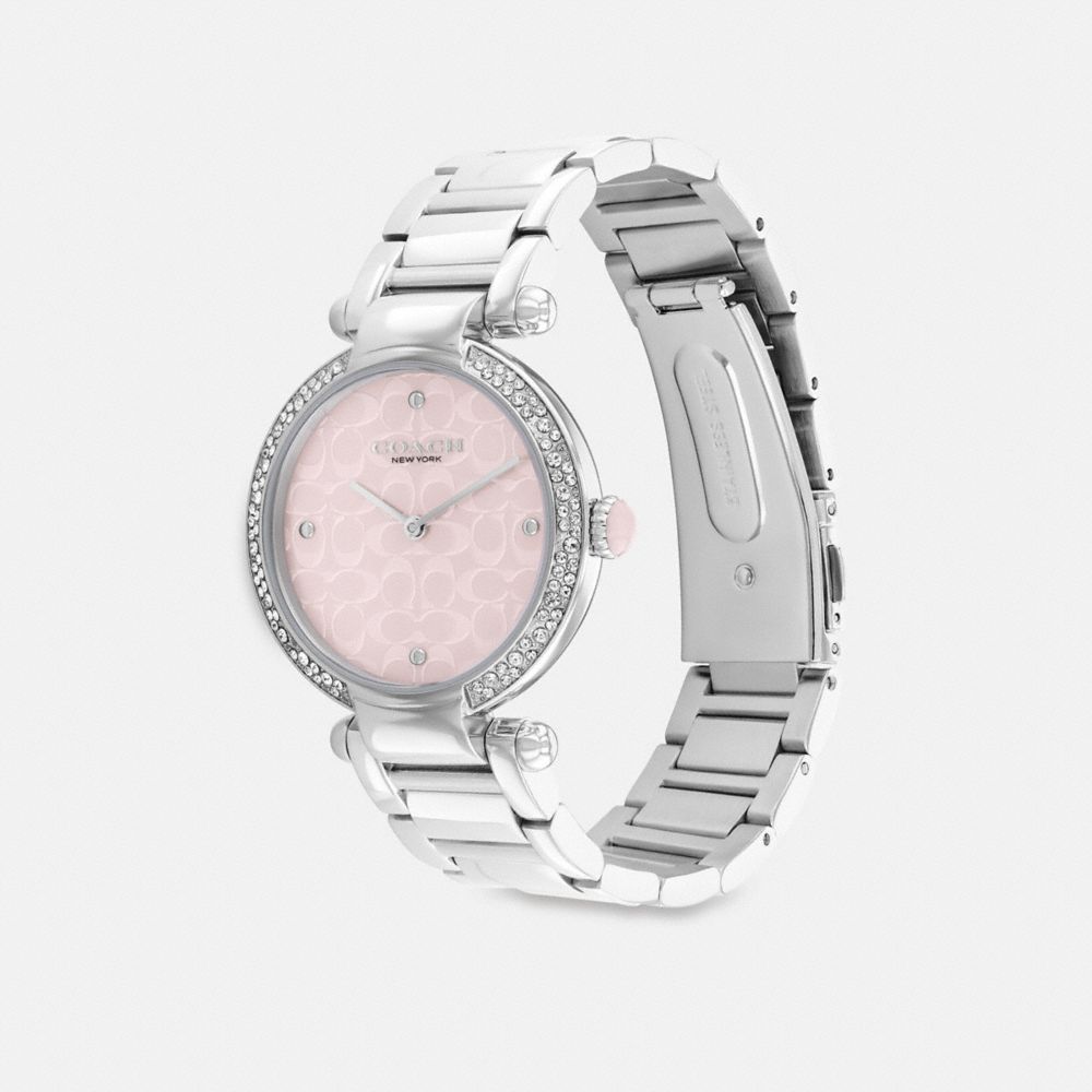 Coach Cary Watch 34 Mm Stainless Steel/ Pink | 126-XHYIDK