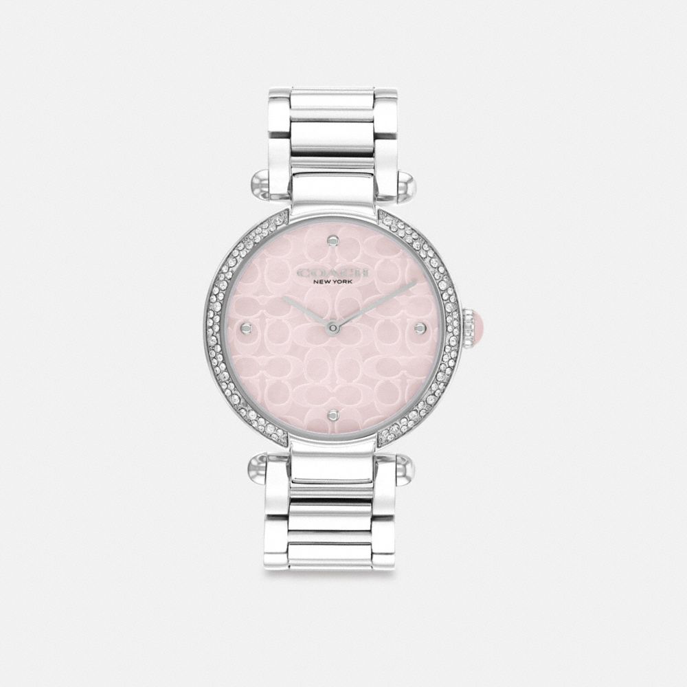 Coach Cary Watch 34 Mm Stainless Steel/ Pink | 126-XHYIDK