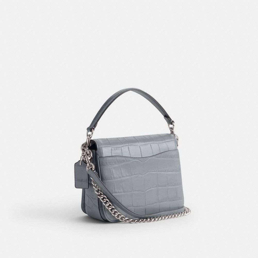 Coach Cassie Crossbody Bag 19 Croc Embossed Leather/Silver/Grey Blue | 208-ACHQFY