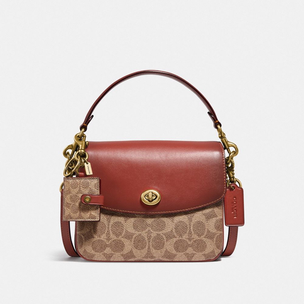 Coach Cassie Crossbody Bag 19 In Signature Canvas Pvc/Brass/Tan/Rust | 632-ABZQYO