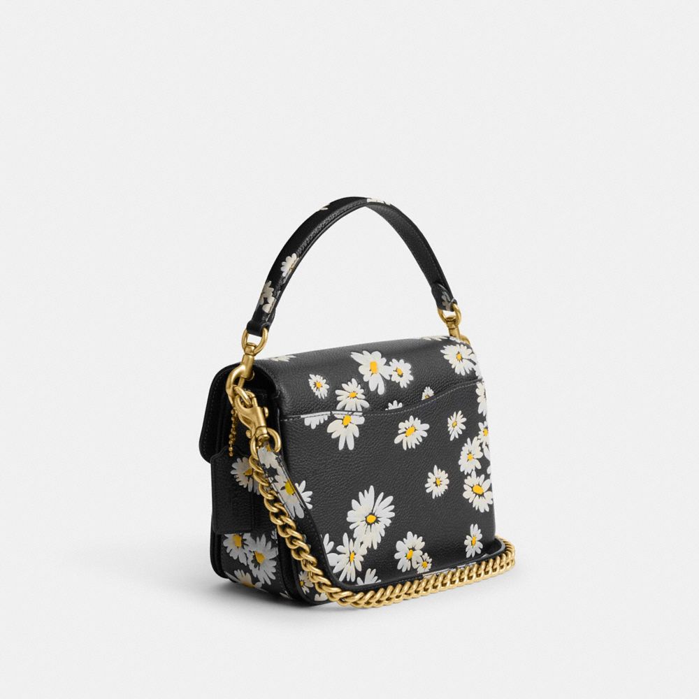 Coach Cassie Crossbody Bag 19 With Floral Print Brass/Black Multi | 127-QETBNU