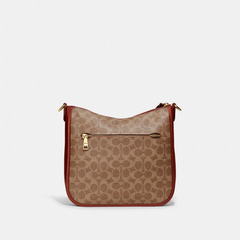 Coach Chaise Crossbody Bag In Signature Canvas Brass/Tan/Rust | 924-ALFQRN