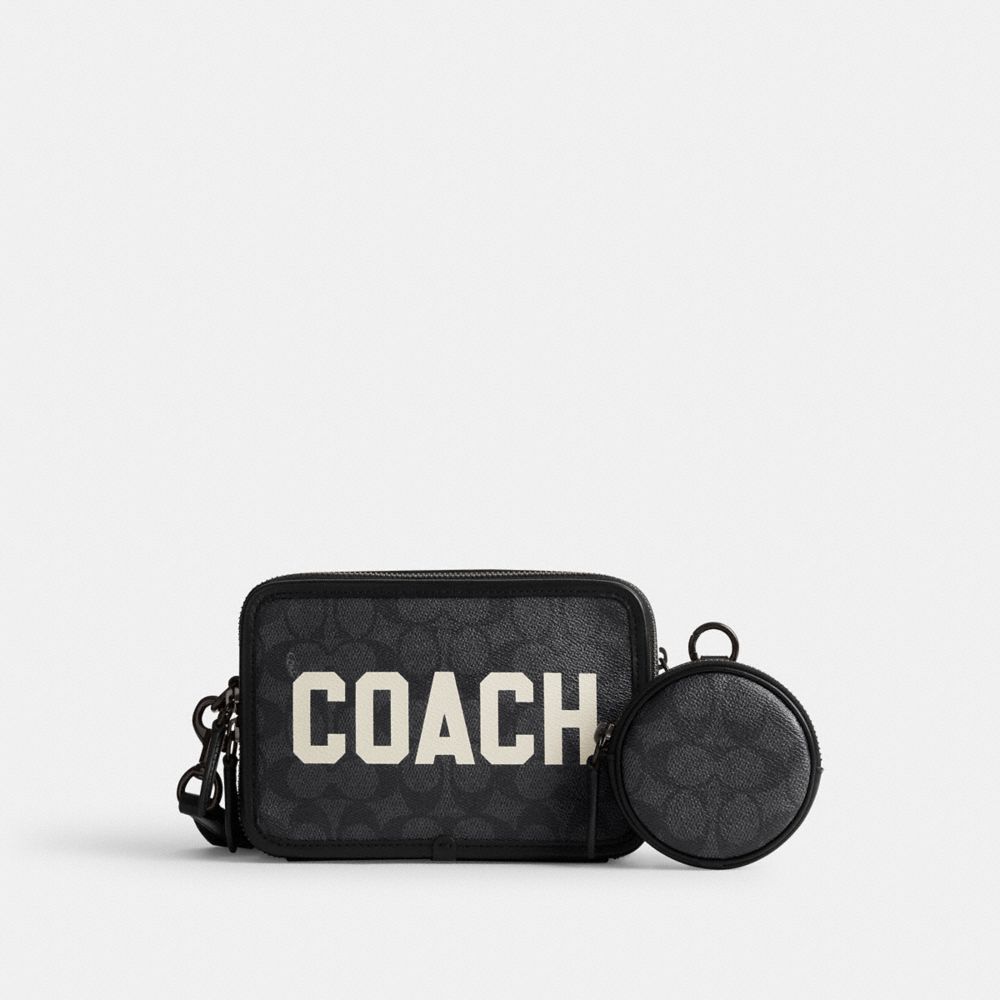 Coach Charter Crossbody In Signature Canvas With Graphic Signature Coated Canvas/Leather/Charcoal Multi | 560-NQGMVU