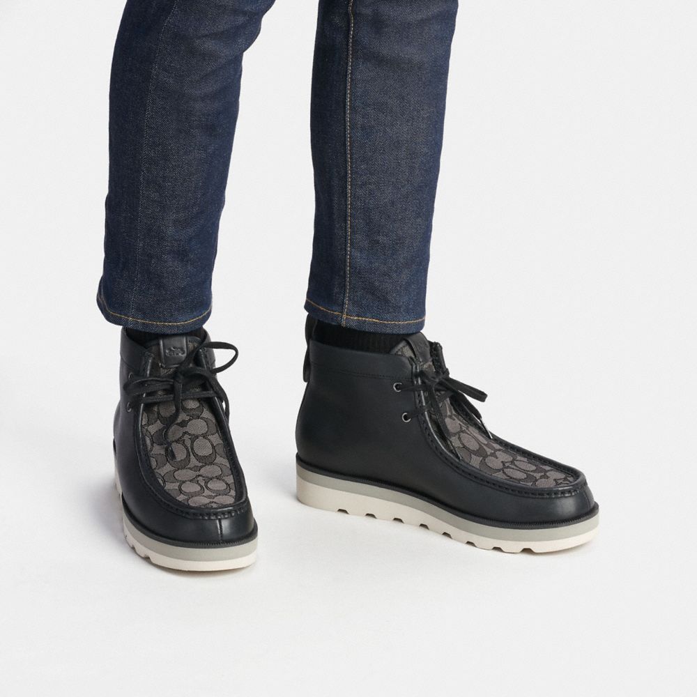 Coach Chukka Boot In Signature Jacquard Black | 481-CYXBIJ