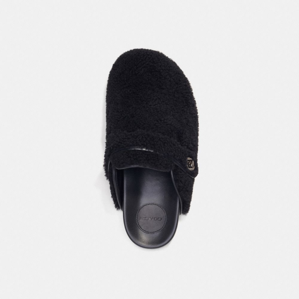 Coach Clog In Shearling Black | 183-HUOFJE