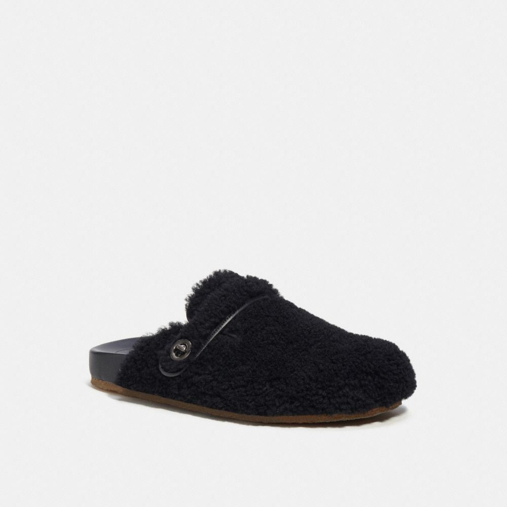 Coach Clog In Shearling Black | 183-HUOFJE