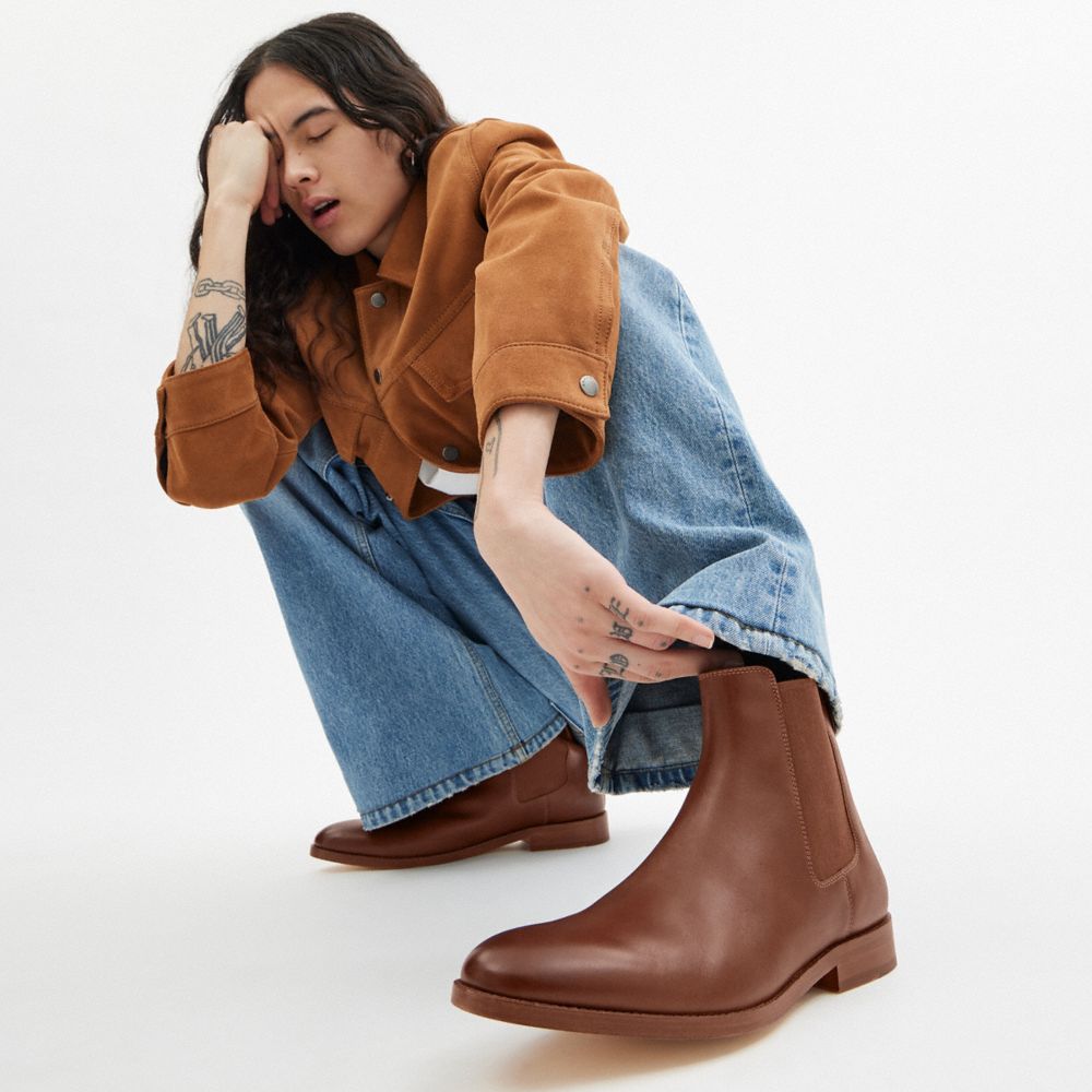 Coach Dalton Chelsea Boot Dark Saddle | 182-BSFEAG