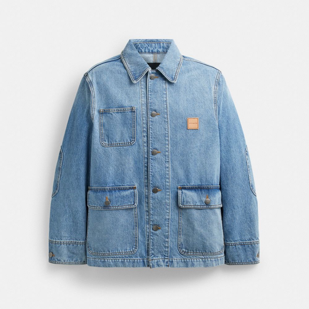 Coach Denim Chore Jacket Light Wash | 961-NWGETP