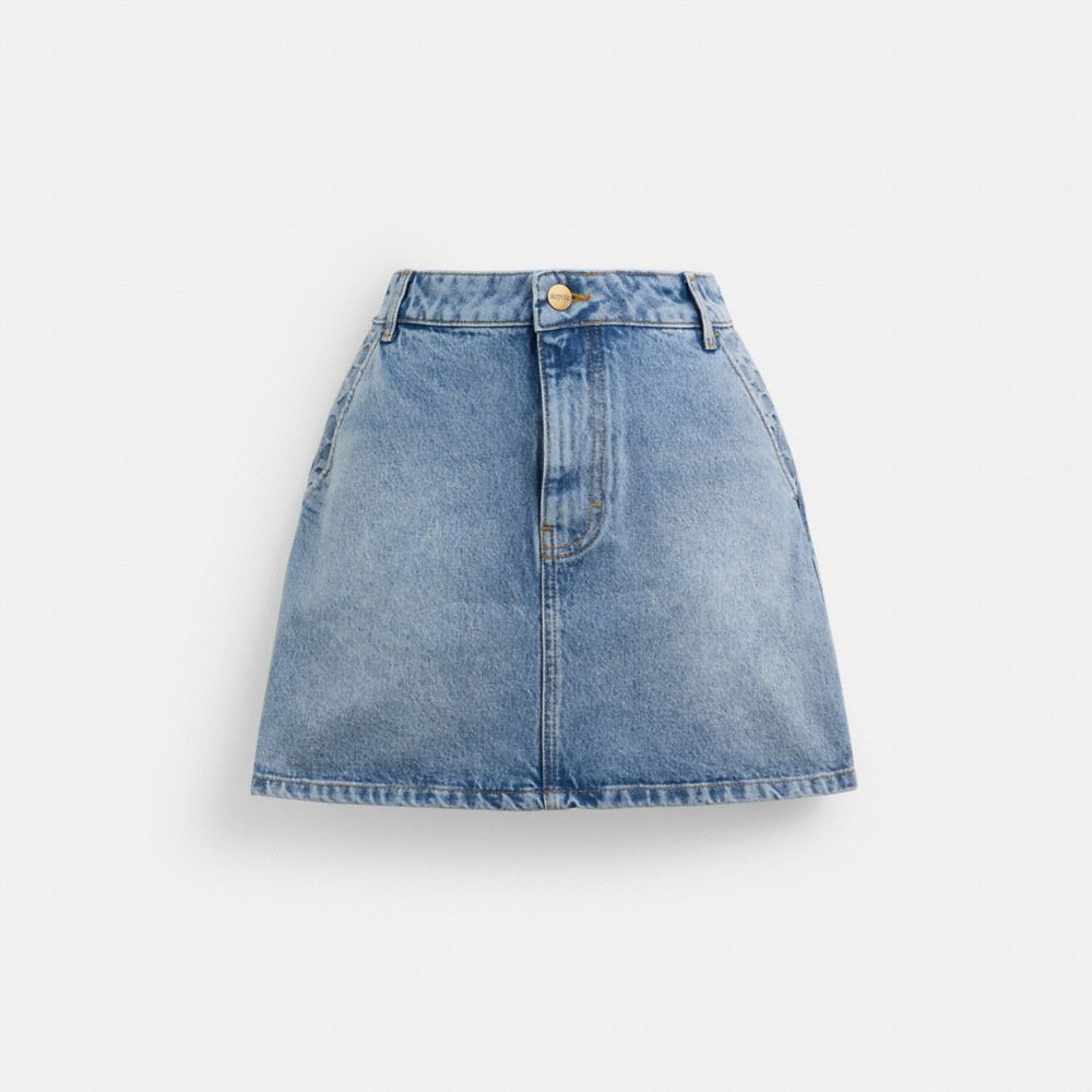 Coach Denim Skirt Blue | 526-OVCZNU