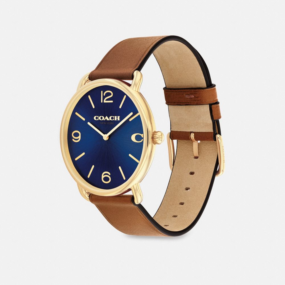 Coach Elliot Watch 41 Mm Saddle/Navy | 354-EQNRTK