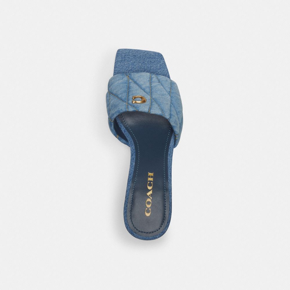 Coach Emma Wedge With Quilting Indigo Denim | 140-WAHJKQ