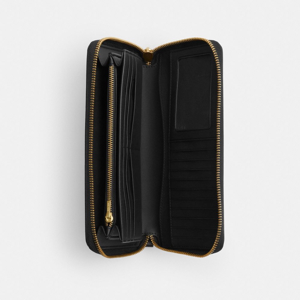 Coach Essential Continental Wallet Brass/Black | 862-XPIFHK