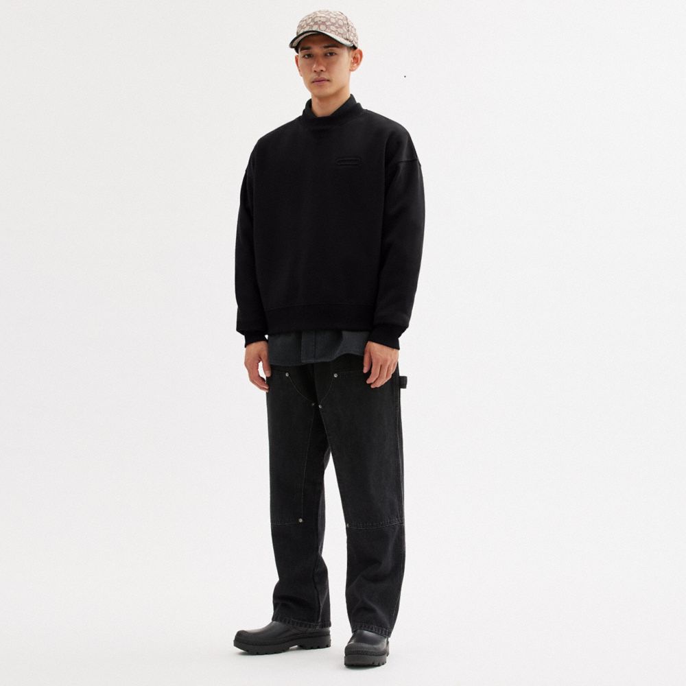 Coach Essential Crewneck Black | 235-WTDXNP