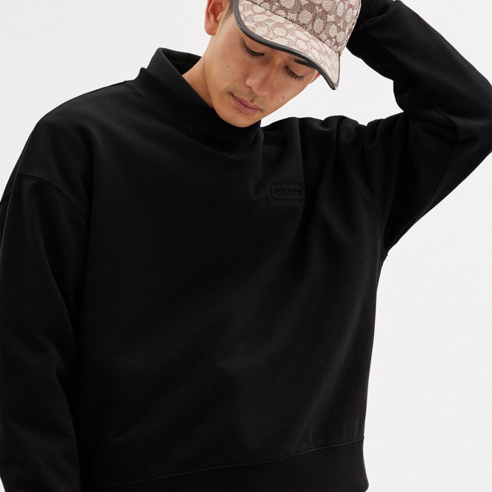 Coach Essential Crewneck Black | 235-WTDXNP