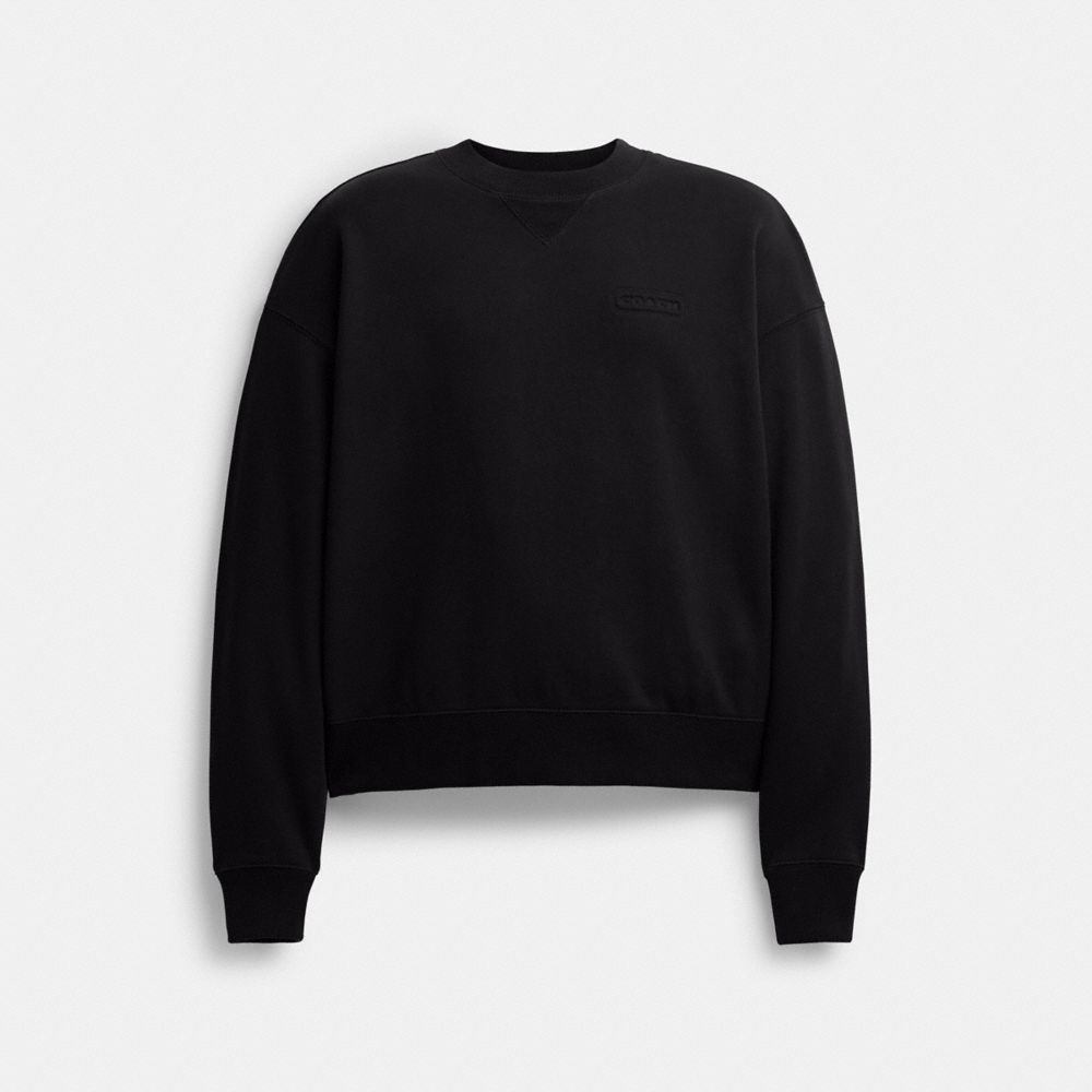 Coach Essential Crewneck Black | 235-WTDXNP