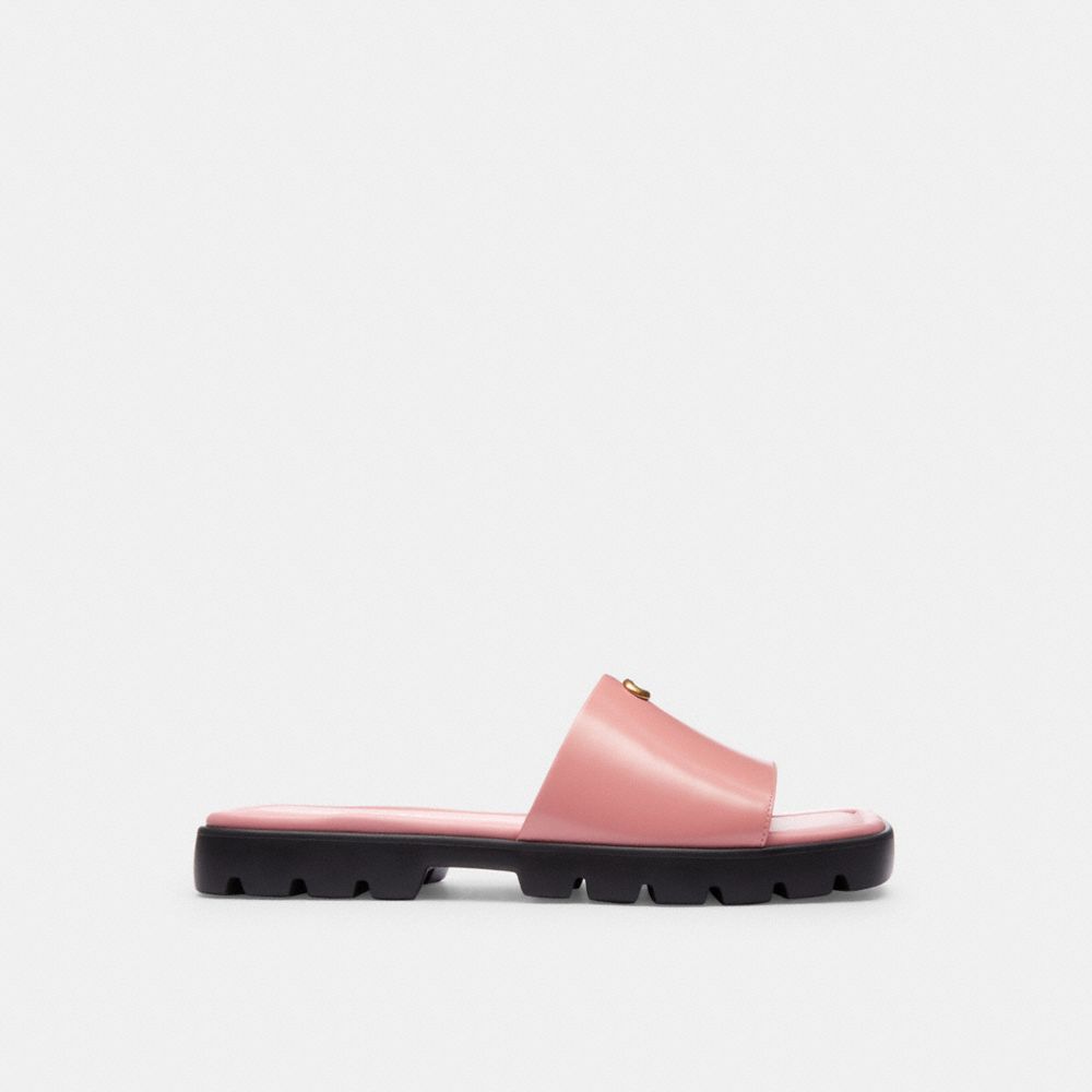 Coach Florence Sandal Leather/Bubblegum | 598-KJXGDH