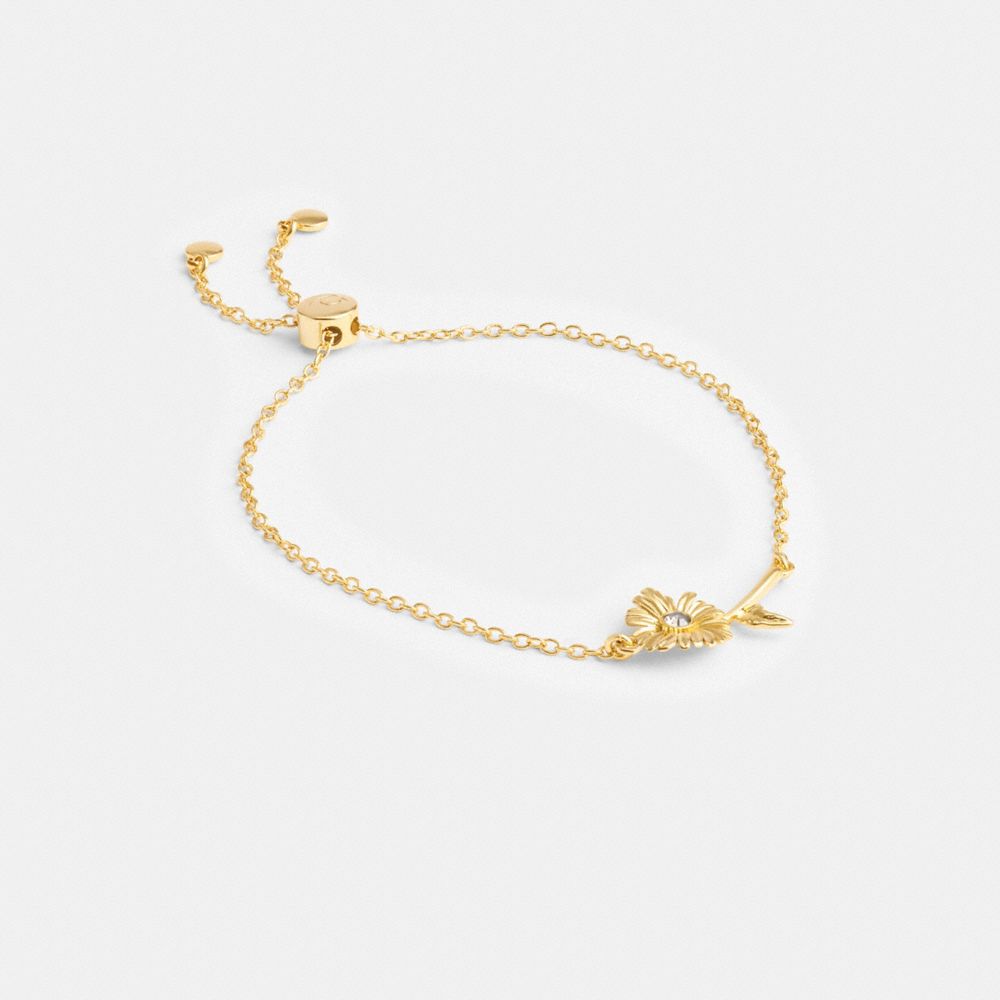 Coach Garden Flower Slider Bracelet Gold | 247-OJUDRY