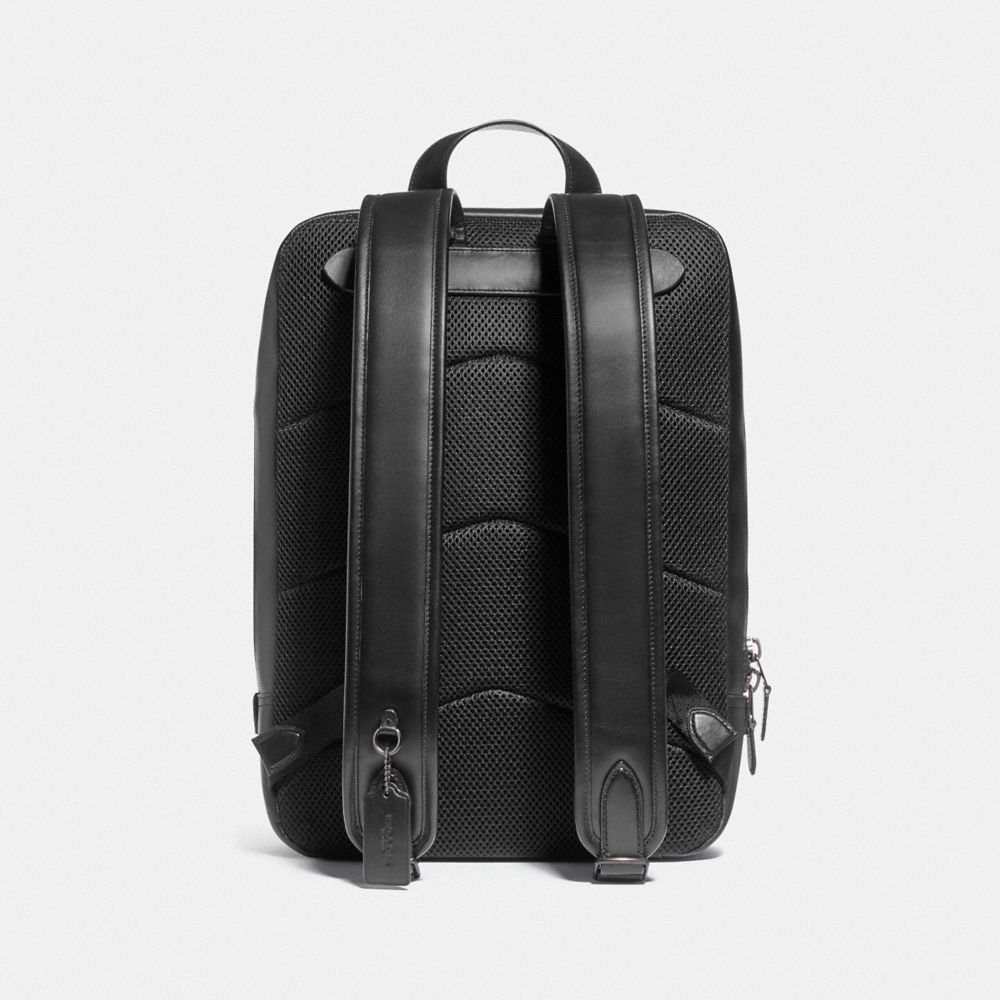 Coach Gotham Backpack In Signature Canvas Signature Coated Canvas/Smooth Leather/Black Copper/Charcoal/Bla | 497-NJWUKS