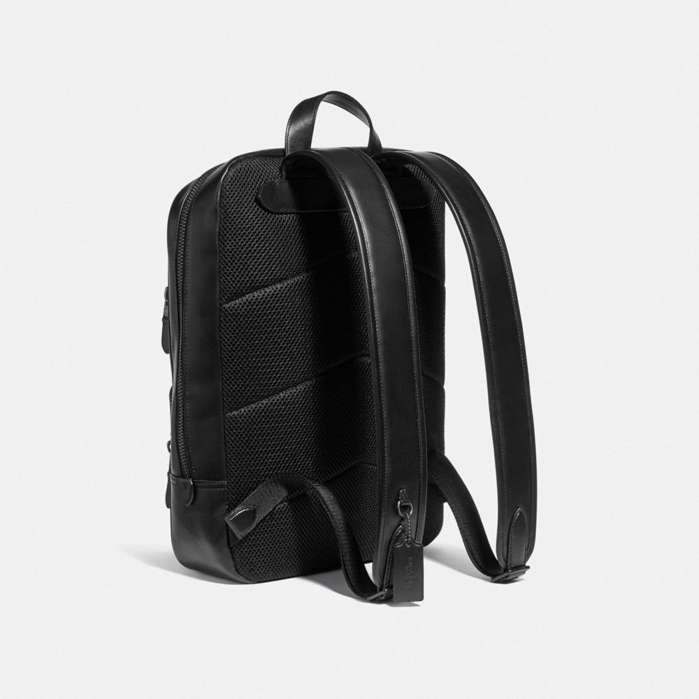 Coach Gotham Backpack In Signature Canvas Signature Coated Canvas/Smooth Leather/Black Copper/Charcoal/Bla | 497-NJWUKS