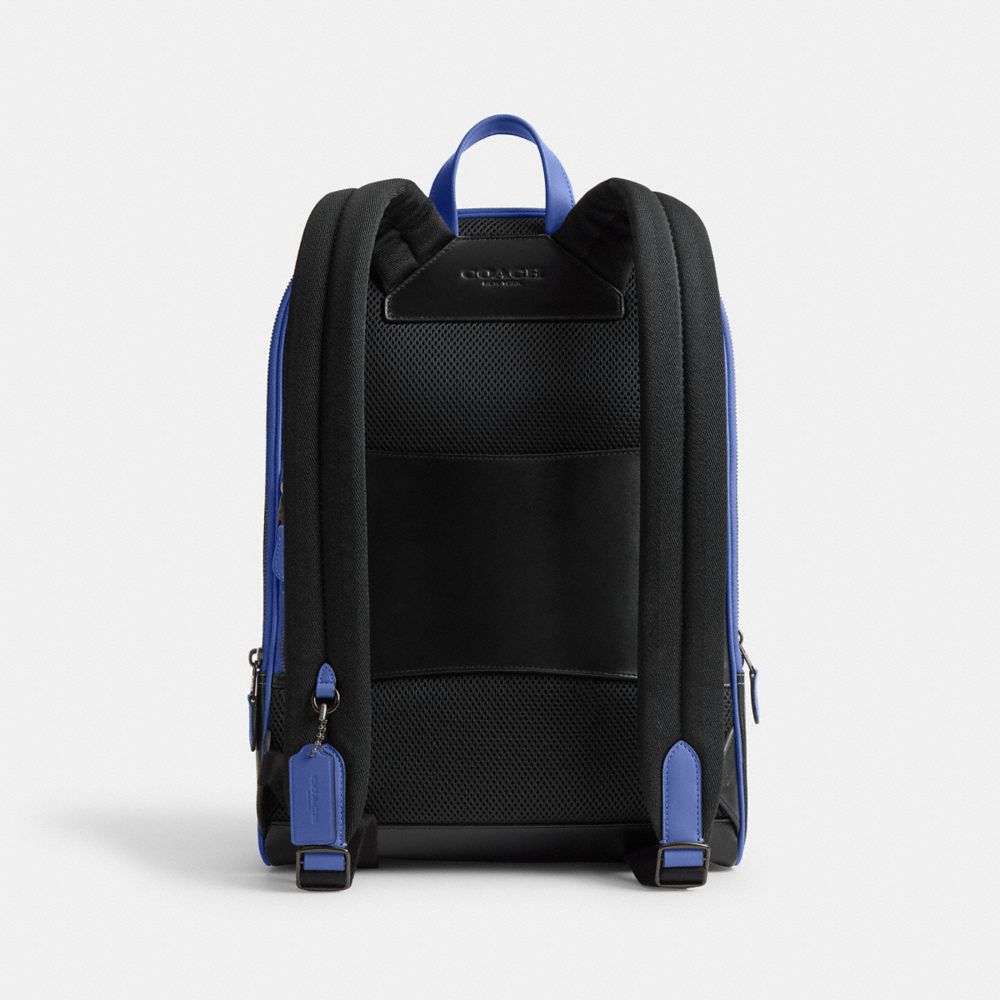 Coach Gotham Backpack In Signature Canvas Charcoal/Blueberry | 712-OGNRZS