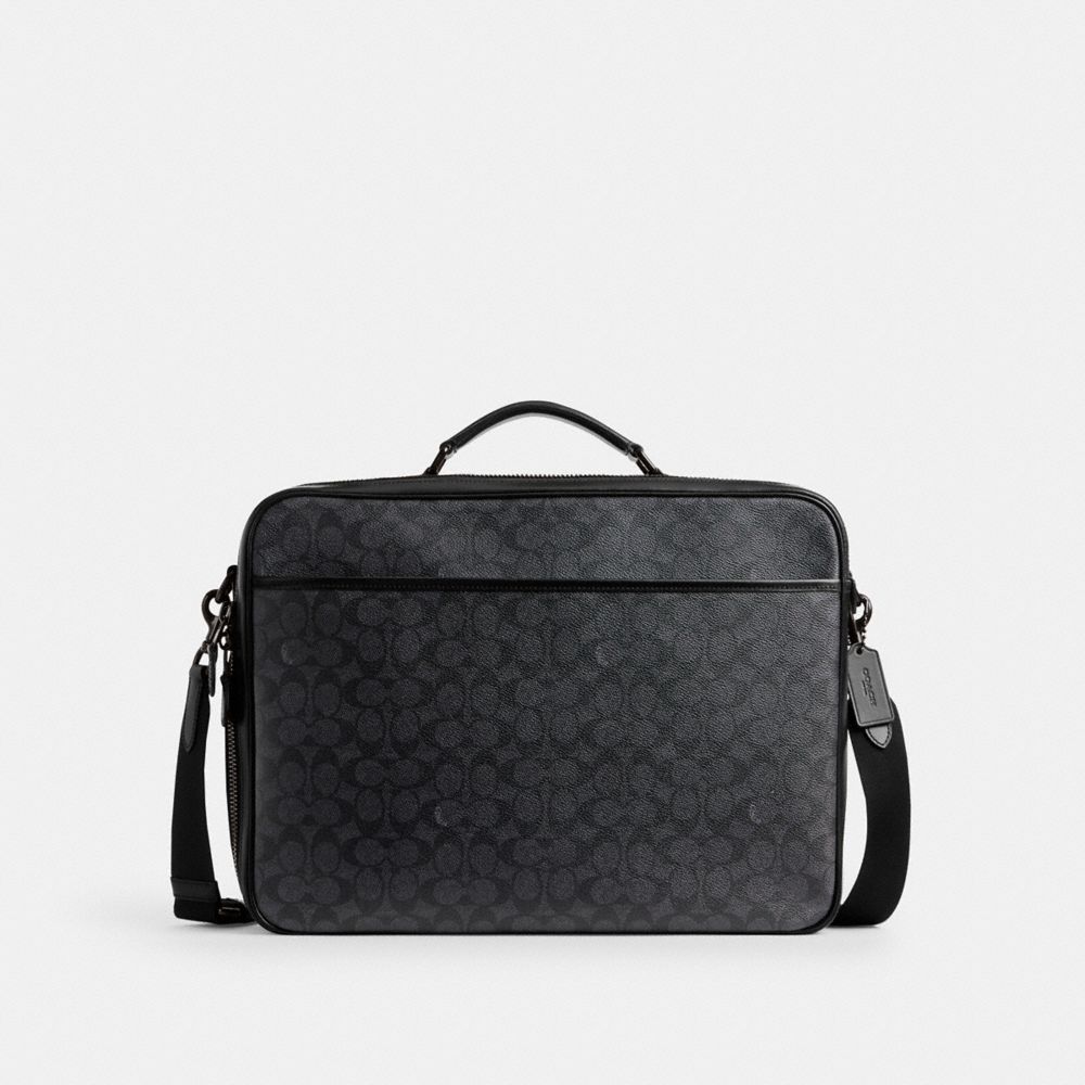 Coach Gotham Convertible Brief In Signature Canvas Charcoal | 306-BPYOMZ