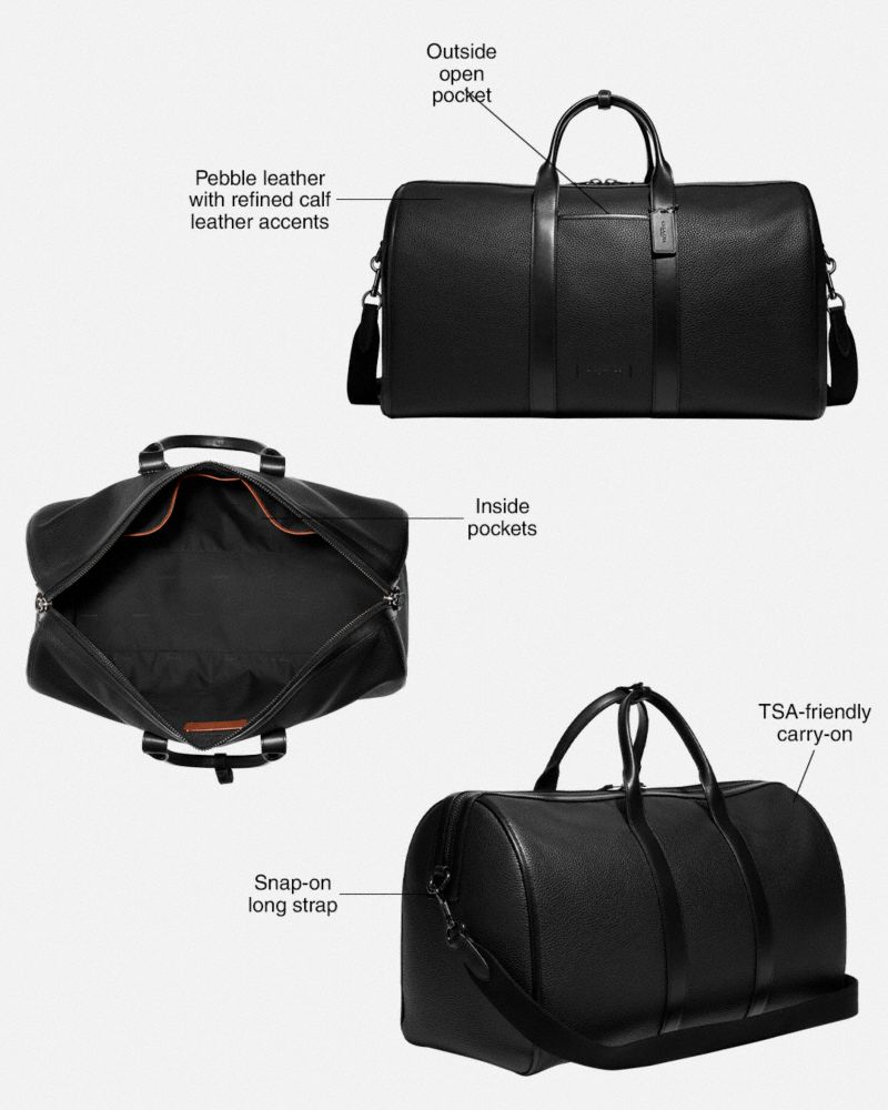 Coach Gotham Duffle Bag Black Copper/Black | 483-LENQAT