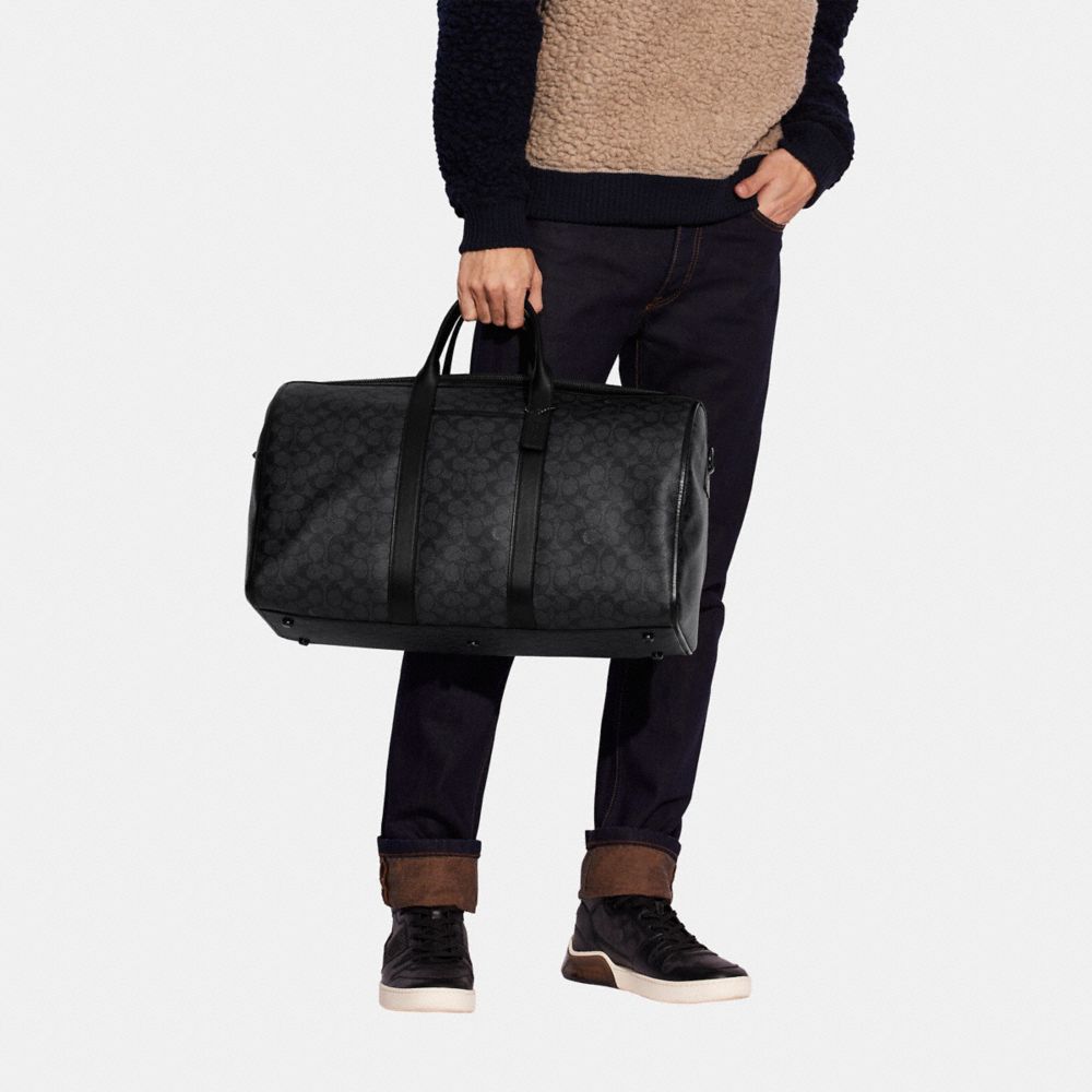 Coach Gotham Duffle Bag In Signature Canvas Black Copper/Charcoal | 690-XMGZYH