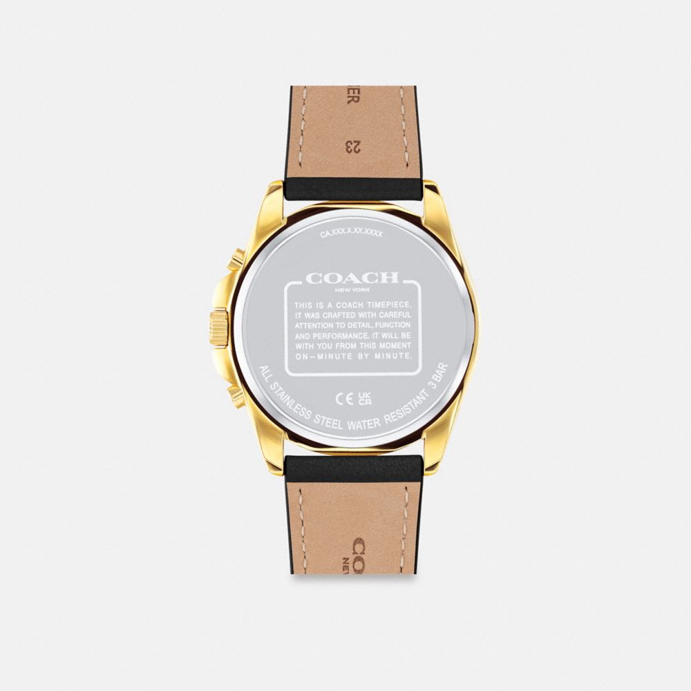 Coach Greyson Watch 43 Mm Black | 268-QZRJLU