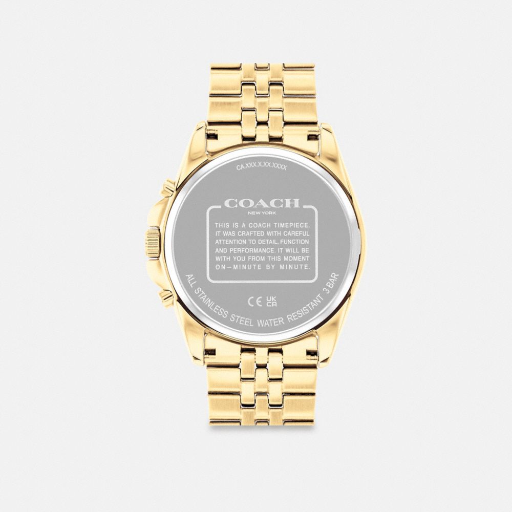 Coach Greyson Watch 43 Mm Gold | 506-FHWMBV