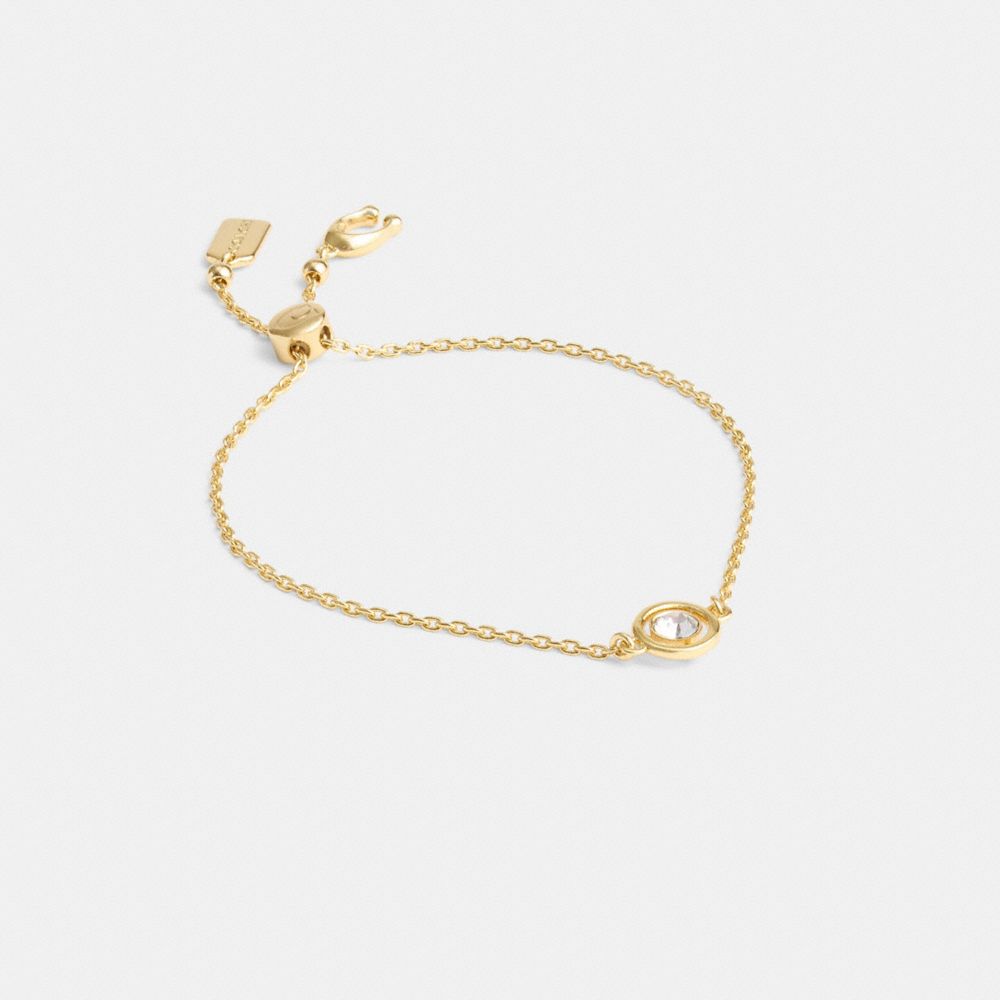 Coach Halo Round Slider Bracelet Gold | 682-AYIXZP