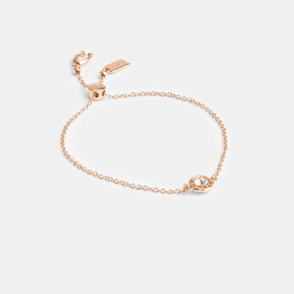 Coach Halo Tea Rose Slider Bracelet Rose Gold | 369-ZMBWVS