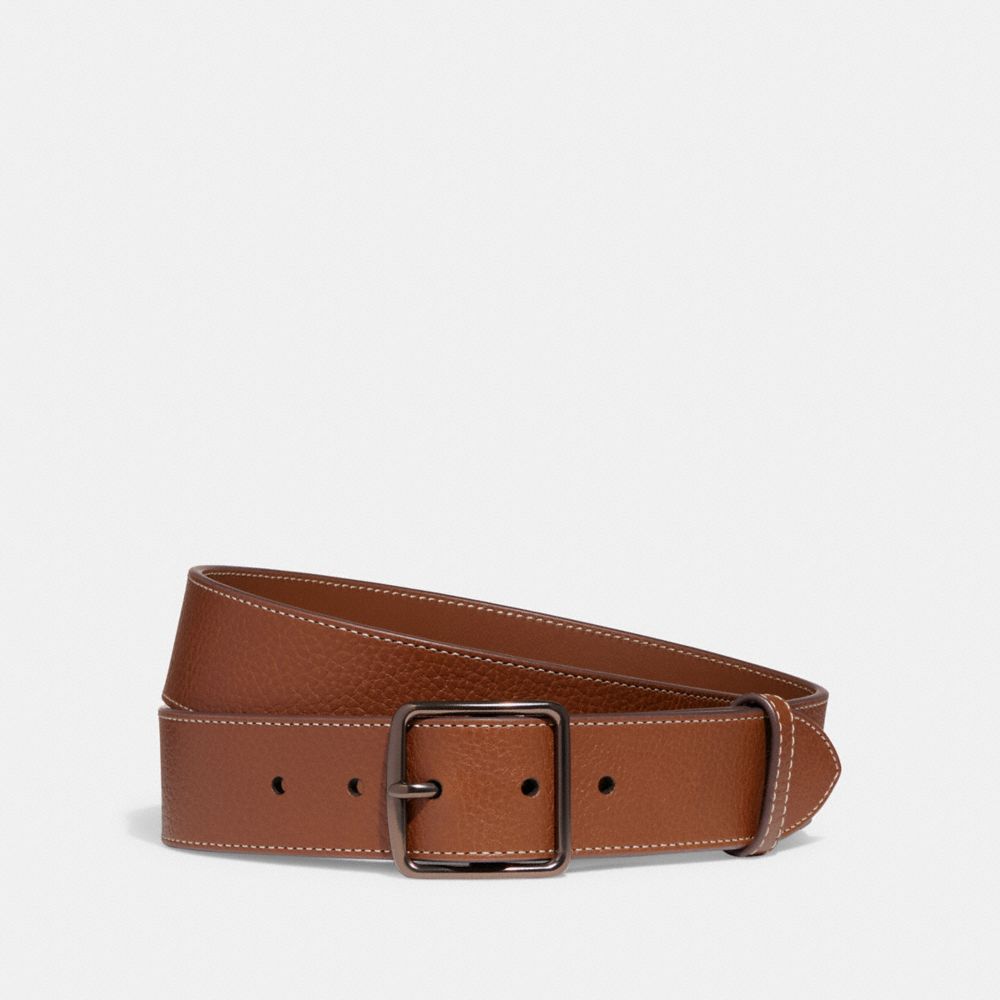 Coach Harness Buckle Belt 38 Mm Saddle | 648-YQOMKL