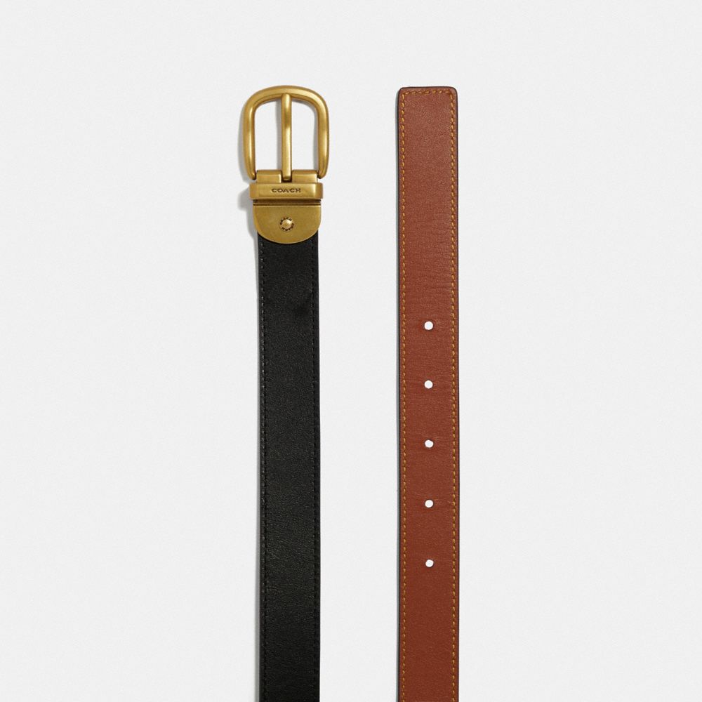 Coach Harness Buckle Reversible Belt 25 Mm Brass/Black/1941 Saddle | 348-IMPVTL