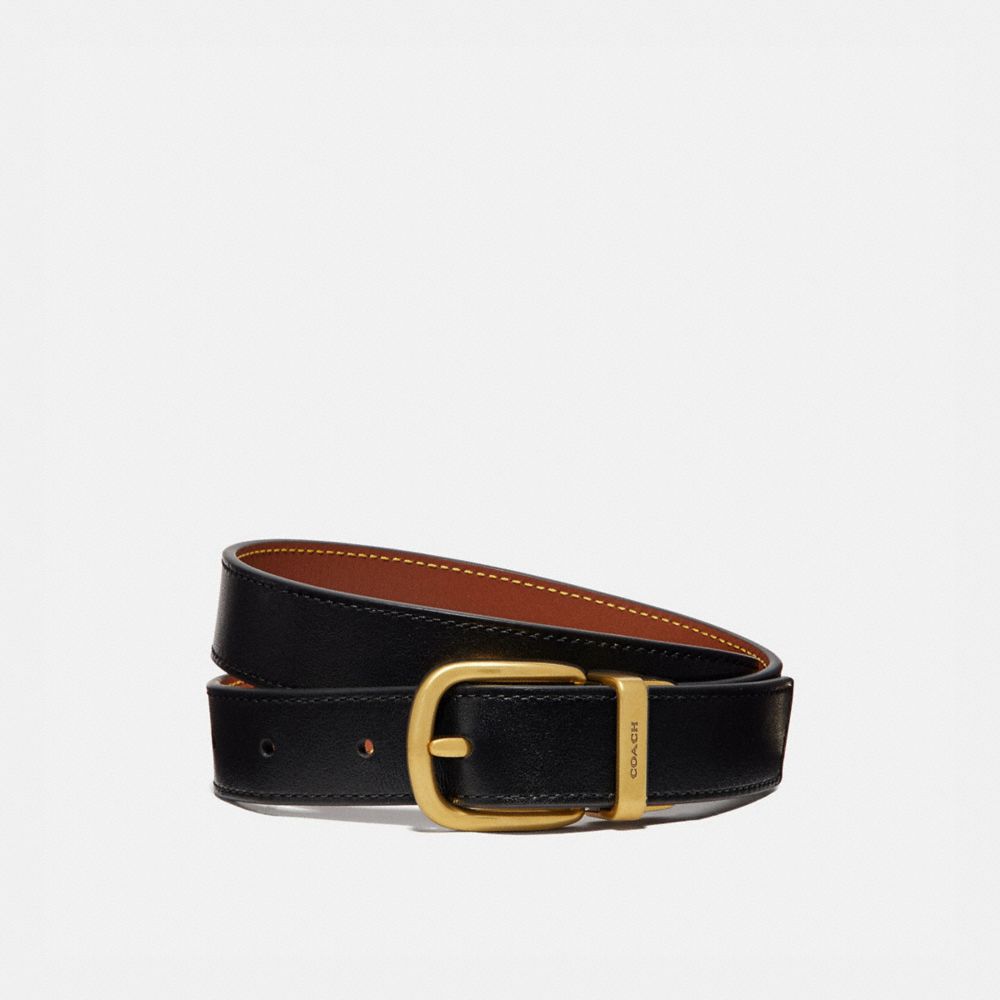 Coach Harness Buckle Reversible Belt 25 Mm Brass/Black/1941 Saddle | 348-IMPVTL