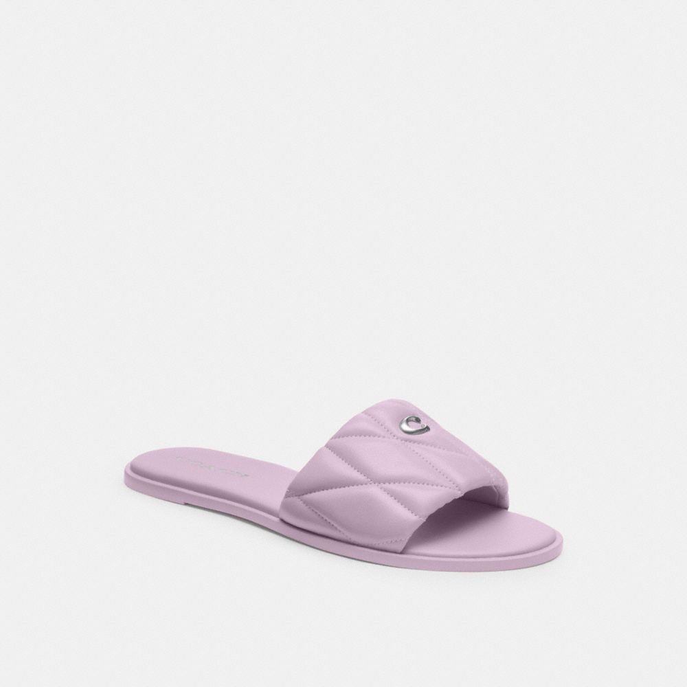 Coach Holly Sandal With Quilting Soft Purple | 954-JKPNGR