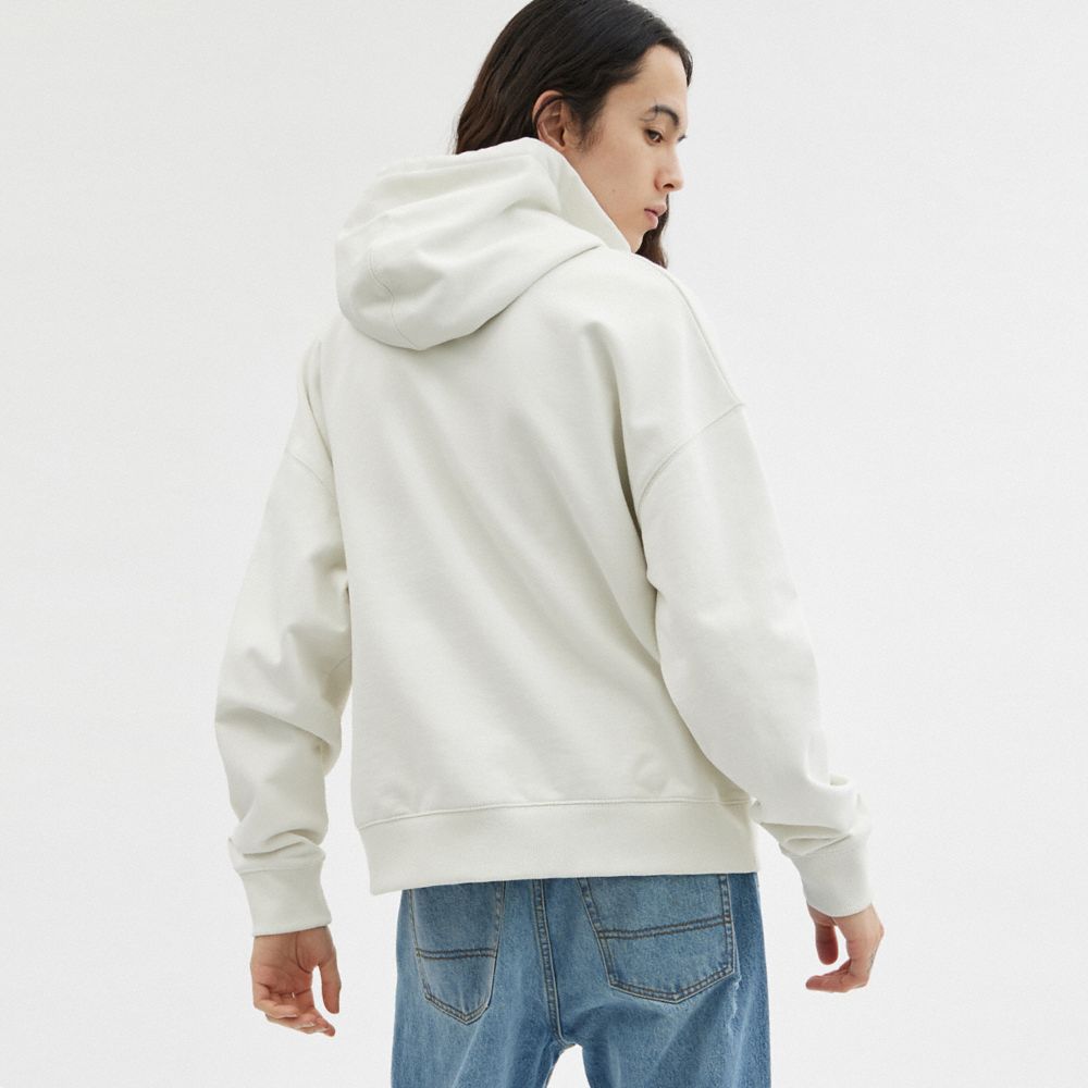 Coach Hoodie Sweatshirt Cream | 956-YOTANX