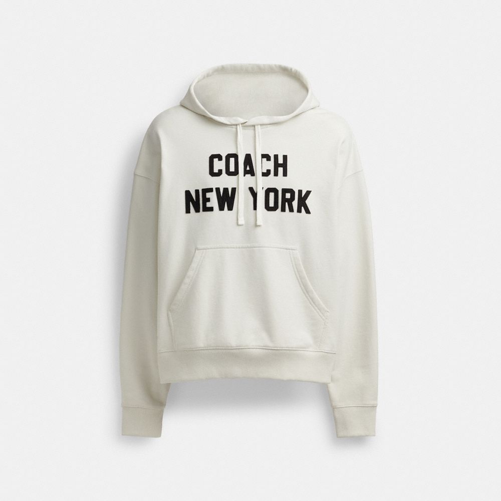 Coach Hoodie Sweatshirt Cream | 956-YOTANX