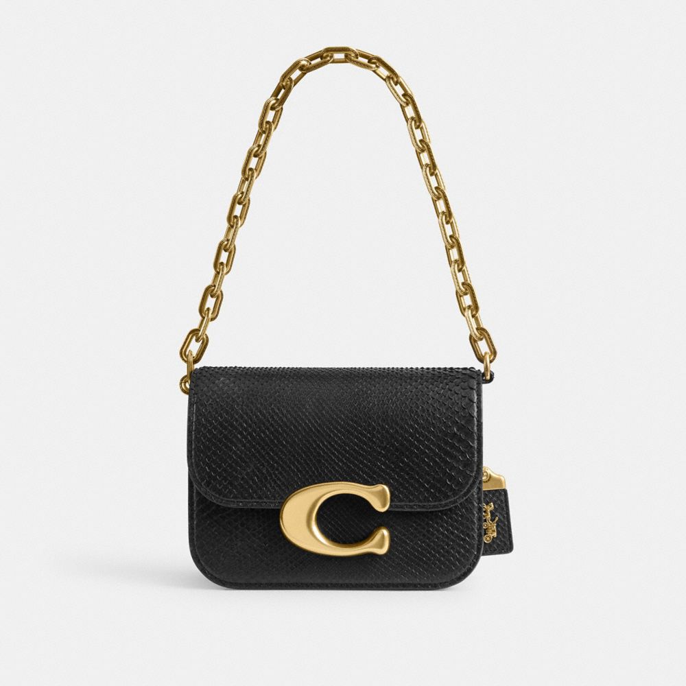 Coach Idol Bag In Python Brass/Black | 380-IHVQDK