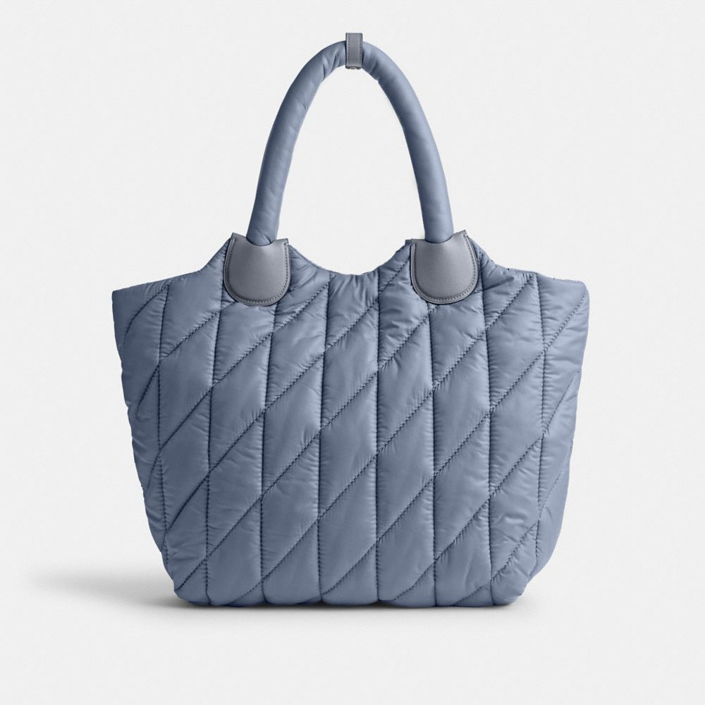 Coach Iris Tote Bag Silver/Slate Blue | 258-NASLXO