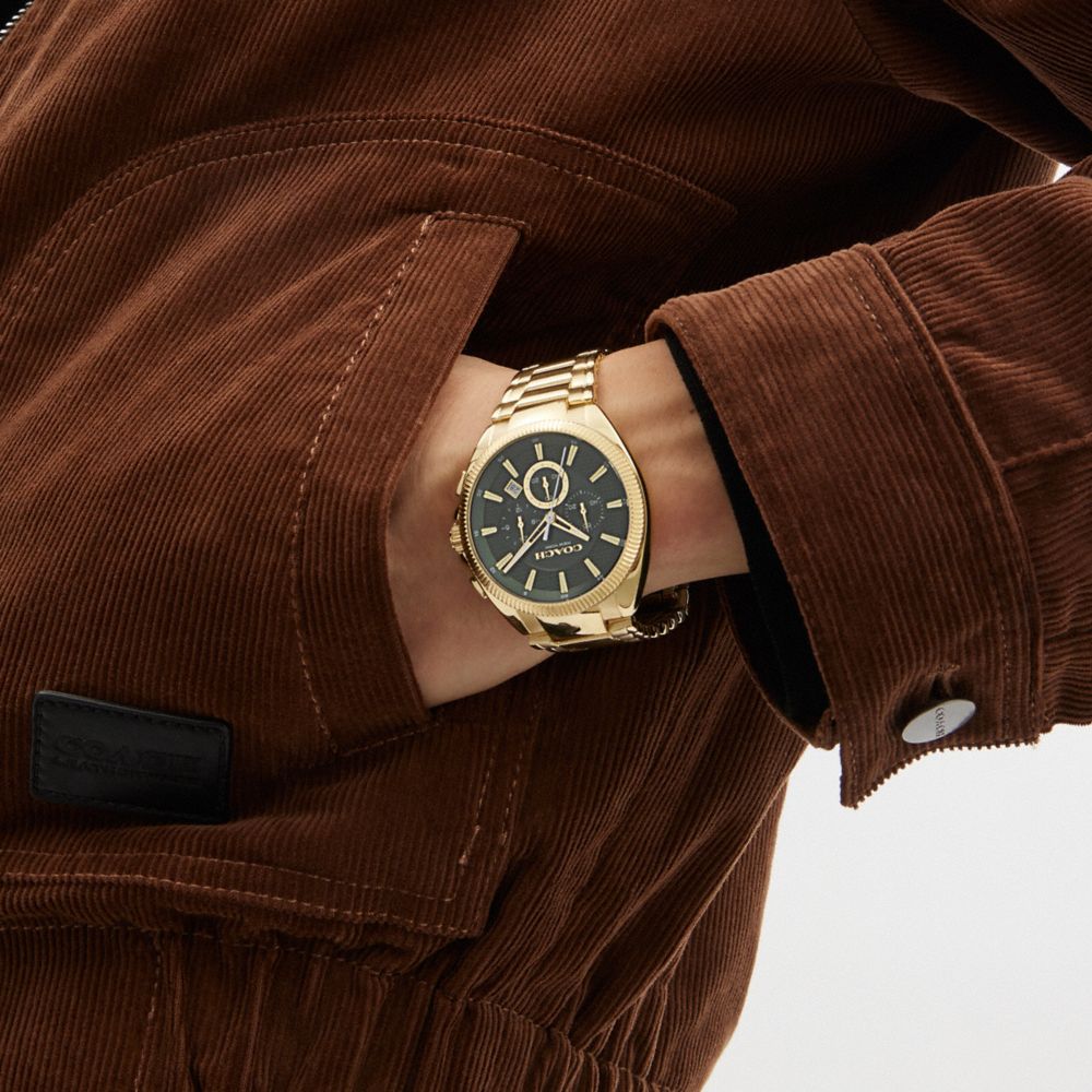 Coach Jackson Watch 45 Mm Gold | 492-ERDWHQ