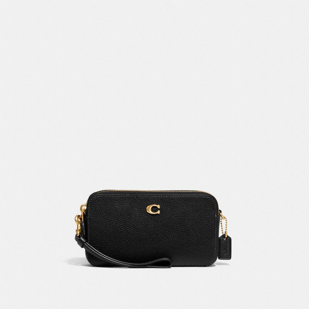 Coach Kira Crossbody Bag Polished Pebble Leather/Brass/Black | 509-YFRLSC