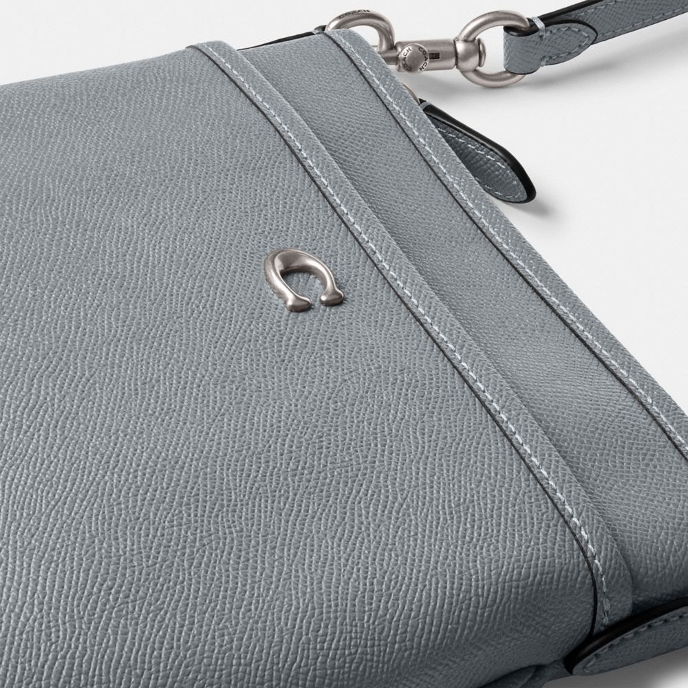 Coach Kitt Messenger Crossbody Bag Crossgrain Leather/Silver/Grey Blue | 923-VWMENF