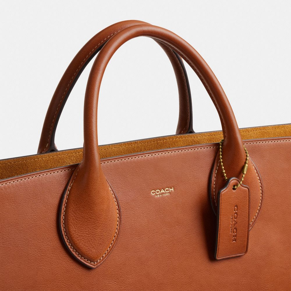 Coach Large Basket Tote Brass/Burnished Amber | 520-YNSCBW