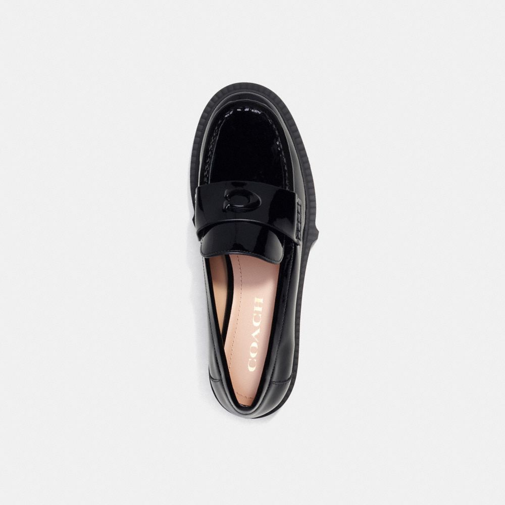 Coach Leah Loafer Leather/Black Patent | 746-SYRNJP