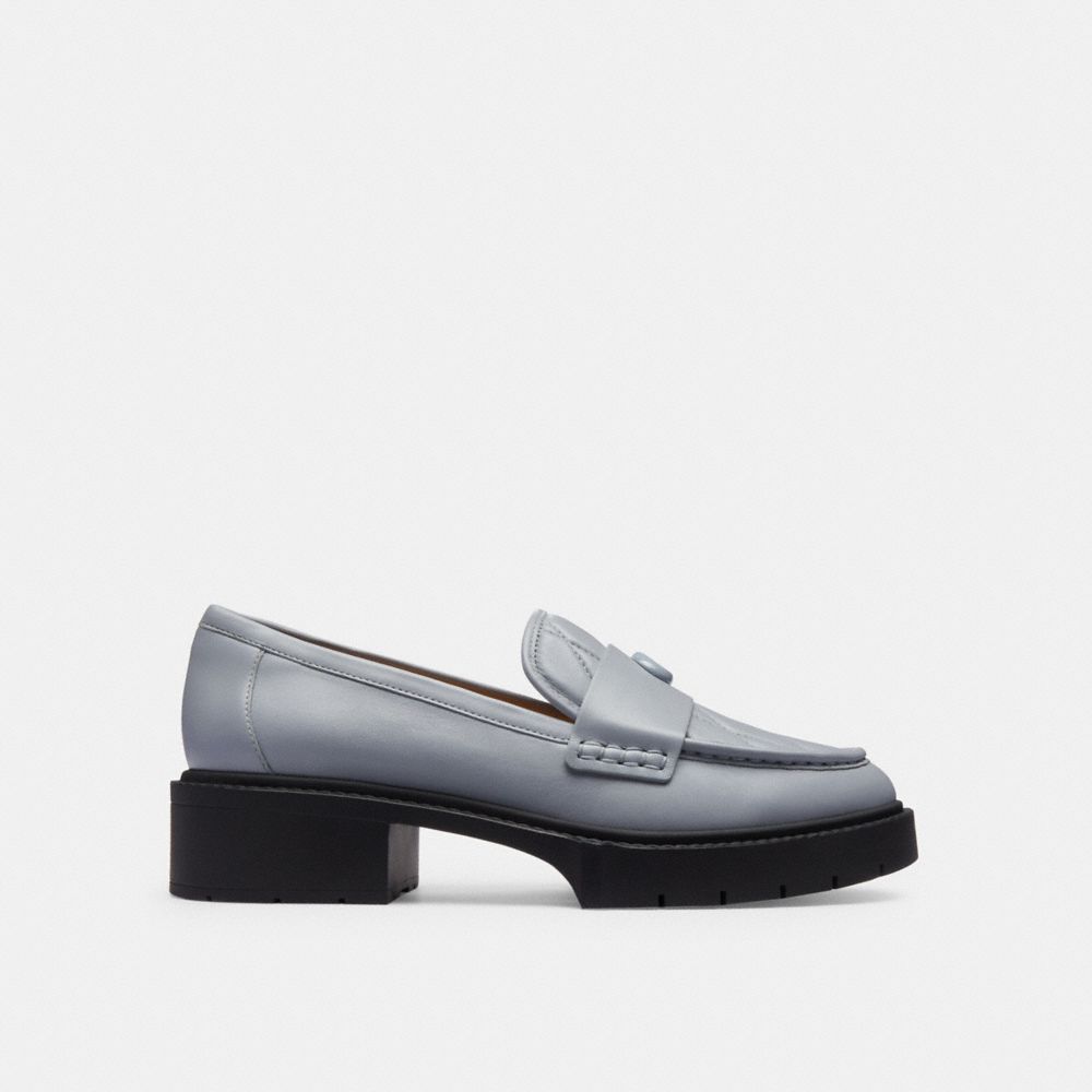 Coach Leah Loafer With Quilting Leather/Grey Blue | 140-ALTNEM