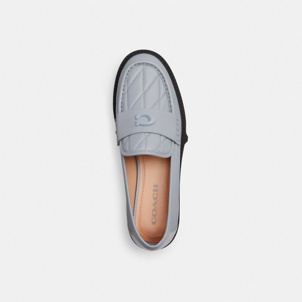 Coach Leah Loafer With Quilting Leather/Grey Blue | 140-ALTNEM